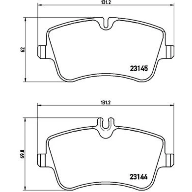 Obrázek Brembo P 50 046 sada brzdového obložení, kotoučová brzda (4dílná)