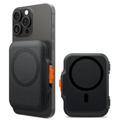 Obrázek Spigen TinTap MagFit+ magnetický držák na karty vyvinut pro MagSafe s uzavíracím systémem, kompatibilní iPhone 16/15/14/13/12 Modely Wallet černý