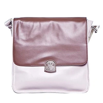 Obrázek GPO Kožené pouzdro RECORDBAG pro vinylové uložení, krémová/hnědá