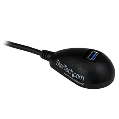 Obrázek StarTech.com 1,5 m SuperSpeed USB 3.0 desktop prodlužovací kabel / dokovací konektor zdířka černý