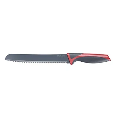 Obrázek Westmark Nůž na chléb, s dlouhou ostří ostří, délka čepele: 20 cm, ochranou čepele, nerezová ocel/plast, antracitová/červená, 14552280