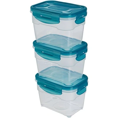 Obrázek AmazonBasics Sada vzduchotěsných nádob na skladování potravin , 3 x 1,0 litru