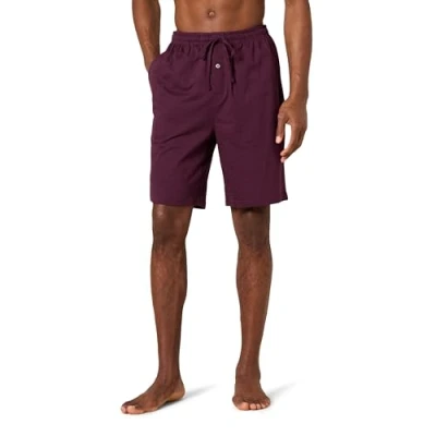 Obrázek Amazon Essentials Pánské pyžamové šortky v délce 23 cm z pleteniny (k dostání nadměrné velikosti), vínově červené, M