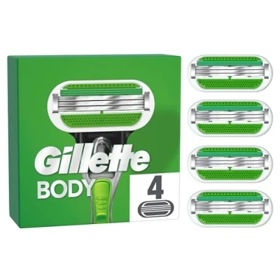 Obrázek Gillette břity pro muže, holicí strojek na tělo + 4 s 3násobným břitem