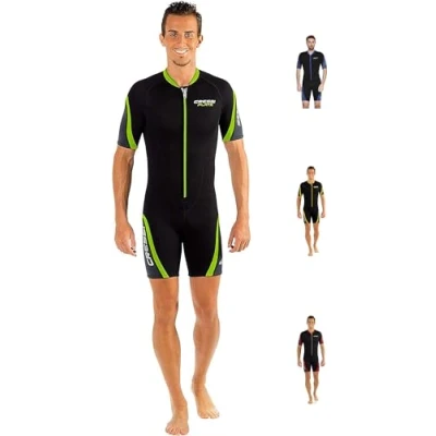 Obrázek Cressi Playa Man Shorty Wetsuit krátký neoprénový oblek 2,5 mm z vysoce elastického pro muže, černá/limetka, M