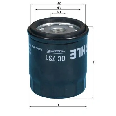 Obrázek MAHLE OC 731 olejový filtr