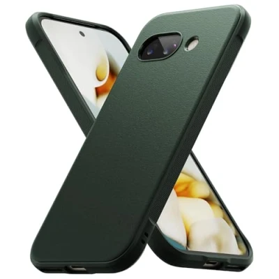 Obrázek Ringke Onyx kompatibilní s Google Pixel 9a, [pevné uchycení] protiskluzové proti otiskům prstů stylové nárazuvzdorné odolné poškrábání TPU pouzdro na mobil tmavě zelené