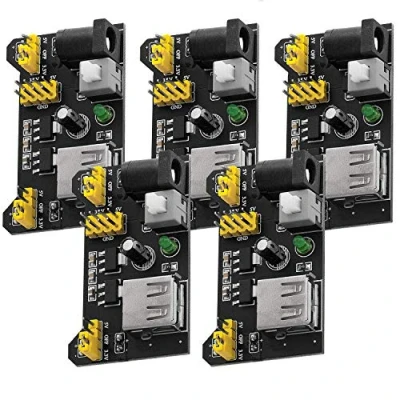 Obrázek AZDelivery 3 x MB102 Breadboard napájecí adaptér Power Supply modul 3. V/5 V kompatibilní s Arduino včetně e knihy!