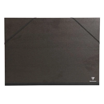 Obrázek Clairefontaine 44800C síla desky na kreslení (gumová páska, hřbet 30 mm, DIN A3+, vnitřní: 29,7 x 42 cm, vnější: 32 45 ideální pro uložení vašich dílů) černé
