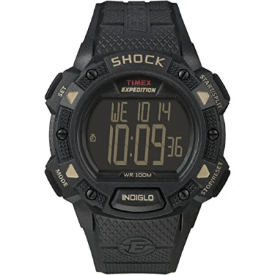 Obrázek Timex Hodinky Expedition Shock CAT 45 mm T49896, černá, Pásek