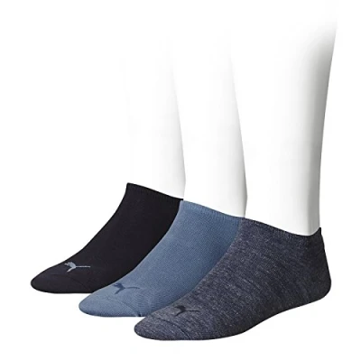 Obrázek Puma Invisible 251025 unisex sportovní ponožky, balení 3 ks, modrá, 39 42