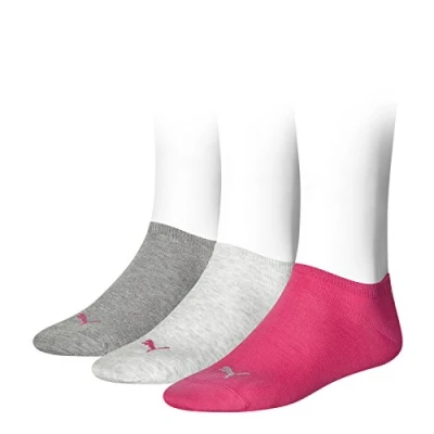 Obrázek PUMA Unisex tenisky (balení 3 ks), středně šedá melanž / růžová