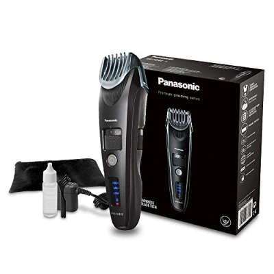 Obrázek Panasonic ER SB40 K803 zastřihovač vousů pro muže, přenosný, vodotěsný vlasů, 20 délek, pokročilé čepele, hřebenový nástavec, bezdrátový a kabelové připojení, LED ukazatel akumulátoru,
