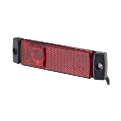 Obrázek HELLA Omezovací světlo LED 24V nástavba/šroubové připojení SAE/ADR/GGVS Barva světelných oken: červená kabel: 5000mm zadní 2TM 008 645 941