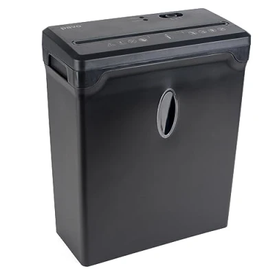 Obrázek PREMIUM 8003501 skartovačka až 6 listů, řezání částic / křížový řez 4 x 33 mm s drtičem na kreditní karty, včetně koše papír 10 l