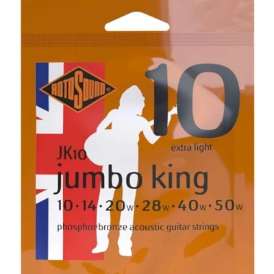 Obrázek RotoSound Jumboking JK10, fosfor bronz (010 050)