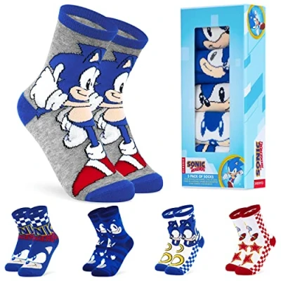 Obrázek SONIC THE HEDGEHOG Dětské ponožky chlapci dívky sada 5 párů, vícebarevné
