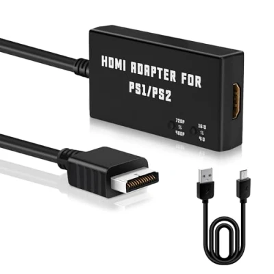 Obrázek Mcbazel PS1/PS2 HDTV HDMI Adapter Unterstützung 4:3/16:9 Bildschirmverhältnis 480p/720p Konverter für