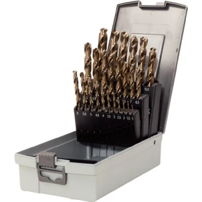 Obrázek KS Tools 330.3623 HSS G Co 5 sada spirálových vrtáků, plastová kazeta, 25dílná, 1 13 mm