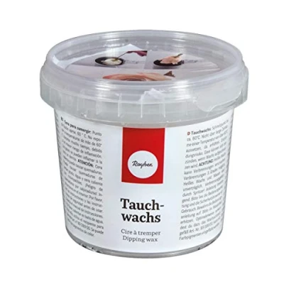 Obrázek Rayher Hobby 3105000 potápěčský vosk, dóza 290 g, bezbarvý, čirý, květinový ponorný pro voskové růže, konzervování květin/ovoce