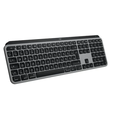 Obrázek Logitech MX Keys S for Mac, bezdrátová klávesnice, plynulé, přesné psaní, programovatelná tlačítka, osvětlená, Bluetooth, USB C nabíjecí pro MacBook Pro/MacBook Air/iMac/iPad, QWERTZ DE šedá