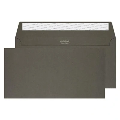 Obrázek Blake Creative Colour 25224 Farbige Briefumschläge Haftklebung Graphit Grau DL+ 114 x 229 mm 120 g/m² 25 Stück
