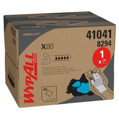 Obrázek WypAll X80 ubrousky 8294 1 BRAG box se 160 ubrousky, 1vrstvý, modrý