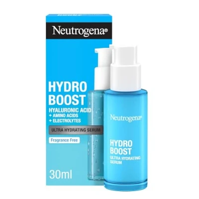 Obrázek Neutrogena Hydro Boost Ultra Feuchtigkeitsspendendes Serum (30 ml Pumpflasche), Gesichtspflege mit Hyaluronsäure, Aminosäuren und Elektrolyten leichtes schnell einziehender Wirkung
