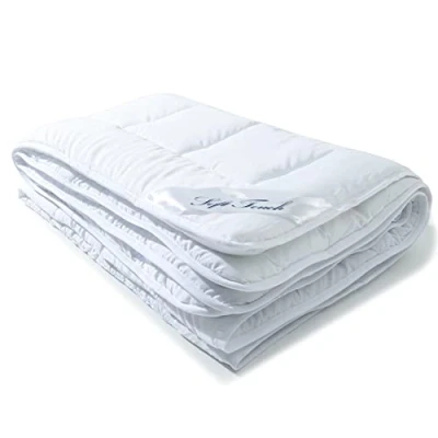 Obrázek Prošívaná deka od aqua textil, mikrovláknová pokrývka, textilie, série Soft Touch, bílá, 200 x cm
