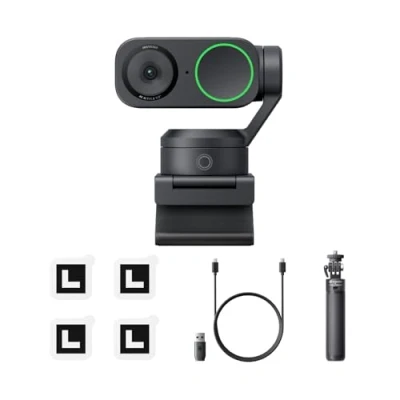 Obrázek Insta360 Link 2 Stativ Bundle 4K Webcam für PC/Mac, 1/2&quot; Sensor, KI Tracking, HDR, Mikrofon mit Geräuschunterdrückung, Gestenkontrolle Streaming, Videoanrufe, Gaming, kompatibel Zoom