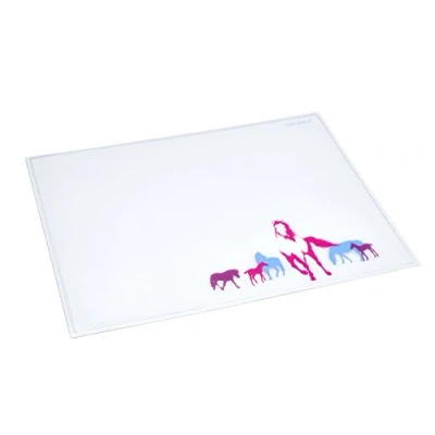 Obrázek Läufer 43616 Durella Emotion podložka na psací stůl motiv koně, 40 x 53 cm, průhledná psaní s motivem koně