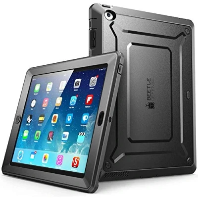 Obrázek SUPCASE Apple iPad 4 / 3 2 pouzdro 360 stupňů ochranné Bumper Case Rugged Cover [Unicorn Beetle PRO] s vestavěnou ochranou displeje (černý)