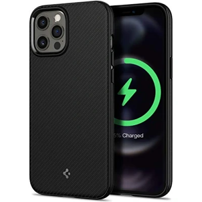 Obrázek Spigen Pouzdro Mag Armor MagFit kompatibilní s iPhone 12 Pro Max MagSafe Magnetické černé