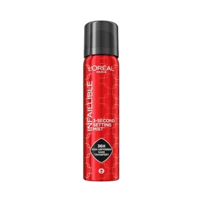 Obrázek L&#039;Oréal Paris Setting Spray pro fixaci make upu, odolný proti přenosu během 3 sekund, fixační sprej výdrž až 36 hodin, Second Mist, 1 x 75 ml