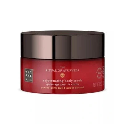 Obrázek RITUALS Body Scrub The Ritual of Ayurveda tělový peeling s růžovou solí z paňdžábu a mandlového oleje 94 % obsažené látky přírodního původu, pro uklidňující 300 g