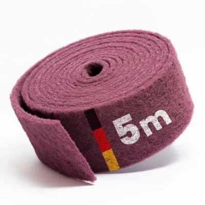 Obrázek PICTORIS Brusné rouno Made in Germany 5 m x 100 mm zrnitost 240 extrémně dlouhá životnost díky jedinečné impregnaci brusný fleece / brusná podložka na dřevo, kov, ušlechtilou ocel, atd.