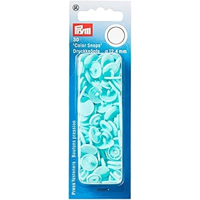 Obrázek Prym 393159 bez šití patentky Color Snaps kulaté 12,4 mm světle tyrkysové, plast,
