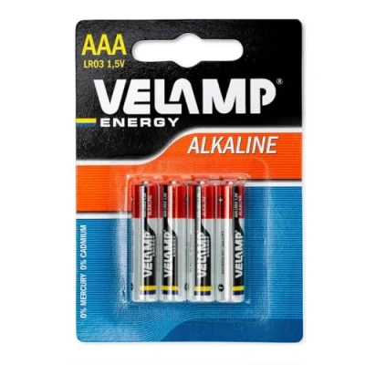 Obrázek Velamp LR03/4BP Blister 4 Batterien LR03 AAA Alkaline, rot, 4er Set