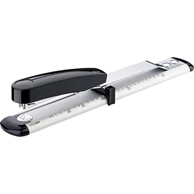 Obrázek Novus B 17 sešívačů s dlouhým rukávem (s hloubkou vložení až 300 mm, na 40 listů (80 g/m²)) světle šedá/tmavě černá