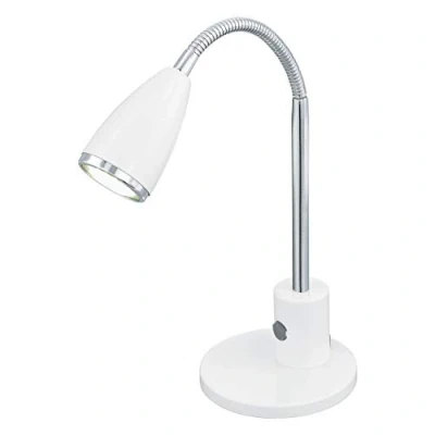 Obrázek EGLO stolní lampa Fox, 1 plamenná lampa, klasická, z oceli, kancelářská v bílé, chromové, objímka GU10