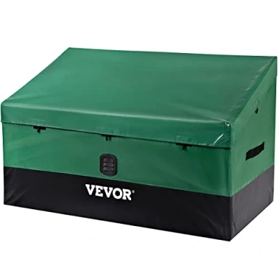 Obrázek VEVOR Úložný box 440 l pro venkovní použití 122 x 63 75 cm úložný z PE plachty na průmyslové úrovni Prodyšný polštáře Truhla Zahradní Ideální bazény, dvůr, zahrady, garáže, zelená a
