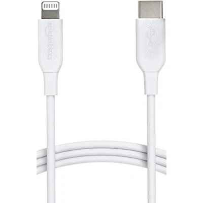 Obrázek Amazon Basics USB 2. 0 typ C na kabel Lightning (MFi), 1,8 m, bílý