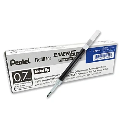 Obrázek Pentel LRP7 CX DZ Nachfüllmine für EnerGel Document BLP77, 12 Stück, 0,7 mm Kugeldurchmesser = 0,35 Strichstärke, blau