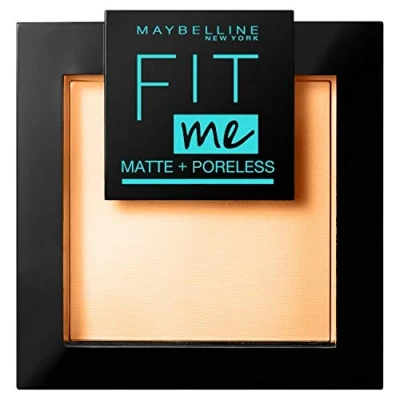Obrázek Maybelline New York pudr, matující, zjemňuje póry a dlouhotrvající, Fit Me! Matte + Poreless, č. 250 Sun béžová, 1 x 9 g