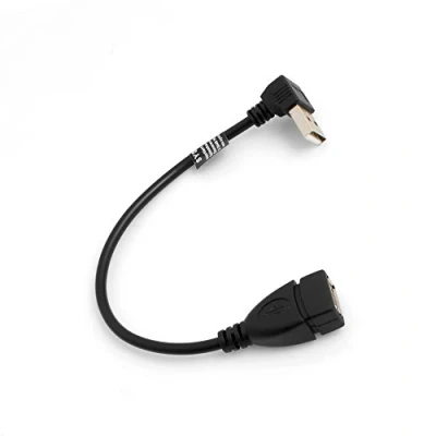 Obrázek System S USB kabel 2.0 Typ A (Male) 90 úhlový nahoru úhel na (FEMALE) Nabíjecí datový napájecí prodlužovačka 20 cm