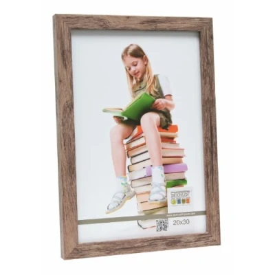 Obrázek Deknudt Frames rámeček na obrázky ozdobná lišta blok nože ze dřeva, Hnědá, 15 x 20 cm