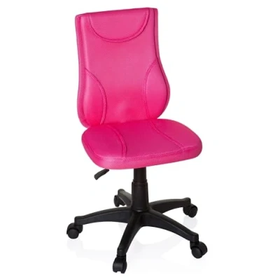 Obrázek hjh OFFICE 670410 dětská otočná židle KIDDY Base síťovina růžová k psacímu stolu výškově nastavitelná