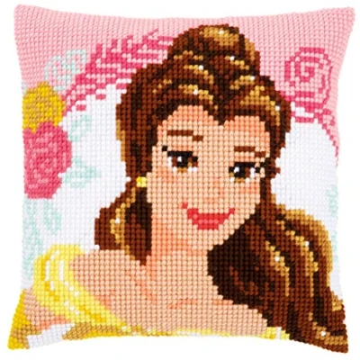 Obrázek Vervaco PN 0148429 pro 0168010 WD vyšívání křížkovým stehem polštář Enchan Ted Beauty Vorgedruckt, Stramín, Bílá, 40 x 0, 30 cm