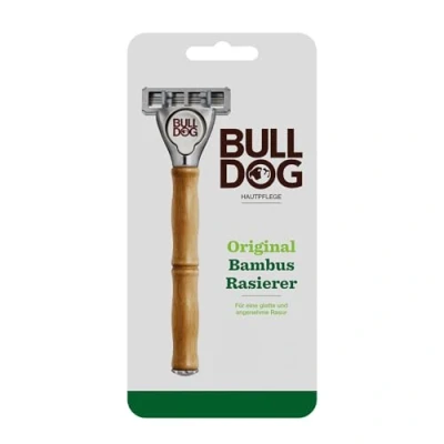 Obrázek BULLDOG Mokré holení pro muže Originální holicí strojek s bambusovou rukojetí 5násobná čepel Extra náhradní