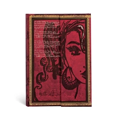Obrázek Fascinující rukopisy Amy Winehouse Tears Dry Faux kůže poznámkový blok Mini linkovaný Paperblanks, (140 x 100)